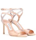 Jennifer Behr Helen 85 Satin And Gliter Sandals