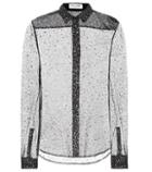 Valentino Glitter Silk-blend Shirt