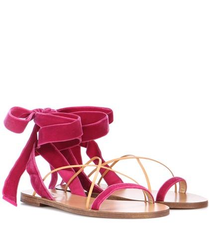 Mara Hoffman Valentino Garavani Velvet And Leather Sandals