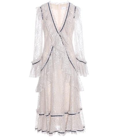 Erdem Raschelle Metallic Silk Dress