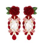Dolce & Gabbana Rose Crystal Drop Earrings