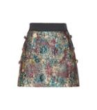 The Row Embellished Metallic Mini Skirt