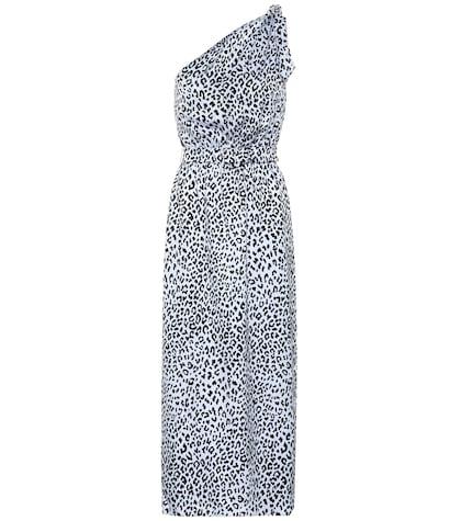 Alessandra Rich Printed Silk Jacquard Dress