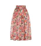 Fendi Seneca Floral-printed Silk Skirt
