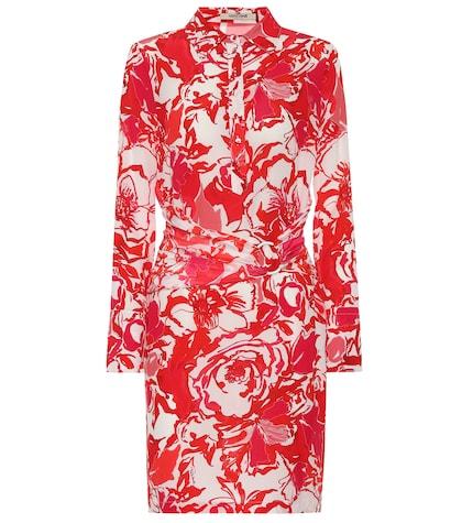 Roberto Cavalli Floral-printed Silk Minidress