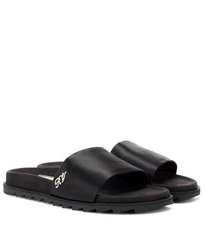 Roger Vivier Slidy Viv' Satin Slides