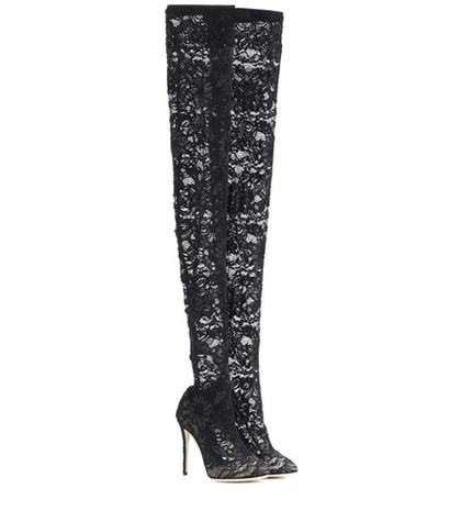 Miu Miu Over-the-knee Lace Boots