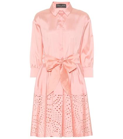 Dundas Broderie Anglaise Satin Shirt Dress