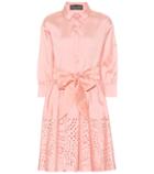 Dundas Broderie Anglaise Satin Shirt Dress