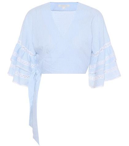 Tod's Striped Seersucker Blouse