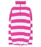 Balenciaga Striped Cotton-blend Sweatshirt