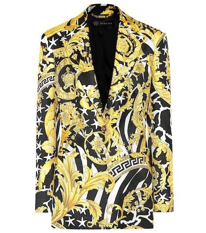 Versace Printed Silk Twill Blazer