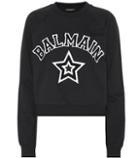 Balmain Star Appliqué Cotton Sweatshirt