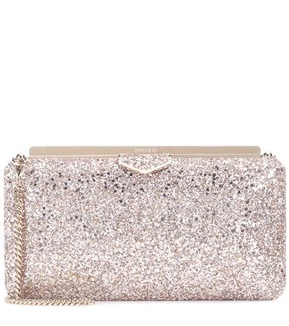 Jimmy Choo Ellipse Glitter Clutch