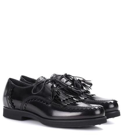 Versace Leather Derby Shoes