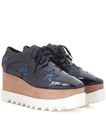 Paige Britt Glitter Platform Derby Shoes