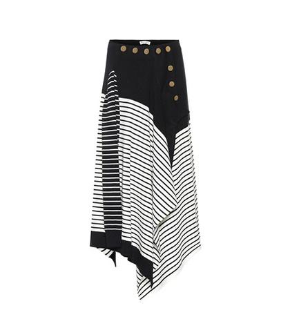 Jimmy Choo Striped Wool-blend Skirt