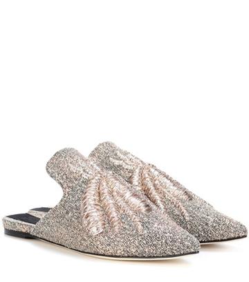 Miu Miu Ragno Embroidered Slippers