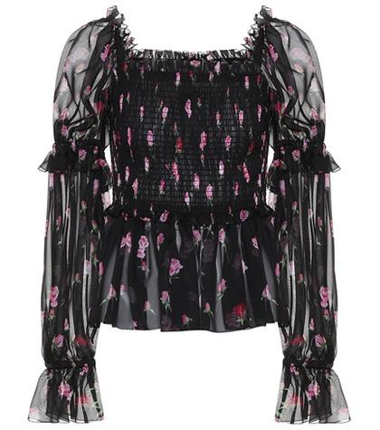 Chlo Floral-printed Silk Top