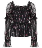 Chlo Floral-printed Silk Top