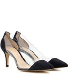 Gianvito Rossi Plexi 70 Denim And Transparent Pumps
