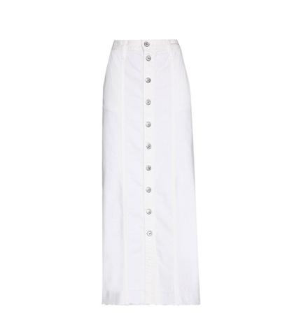 Current/elliott The Slash Pocket Sally Denim Maxi Skirt