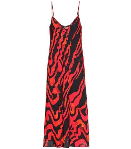 Mr & Mrs Italy Printed Silk-blend Dress