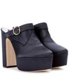 Linda Farrow Satin Platform Mules
