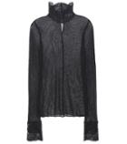 Miu Miu Feminine Energy Cotton Mesh Top