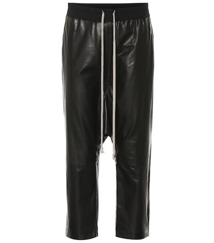 Rick Owens Cropped Leather Pants