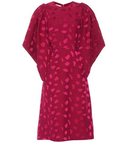 Jimmy Choo Mosaic Jacquard Crêpe And Satin Dress