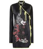 Alexander Mcqueen Embroidered Satin Dress