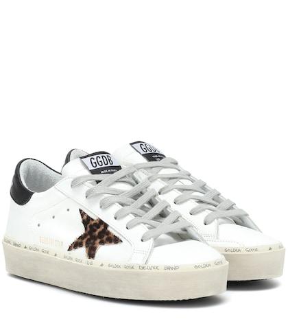 Fendi Kids Hi Star Leather Sneakers