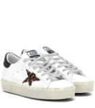 Fendi Kids Hi Star Leather Sneakers