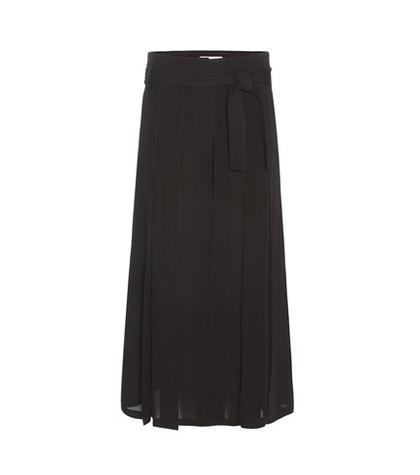 Valentino Pleated Silk Culottes