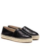 Gucci Logo-embossed Leather Espadrilles