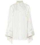 Balenciaga Striped Silk Shirt