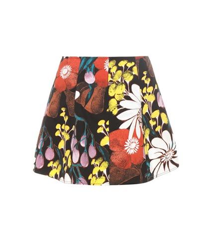 Marni Printed Denim Miniskirt