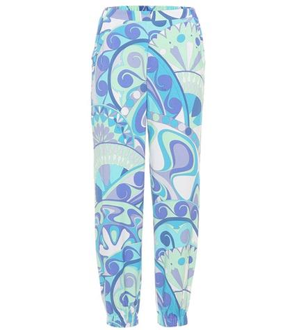 Emilio Pucci Beach Printed Jersey Trackpants
