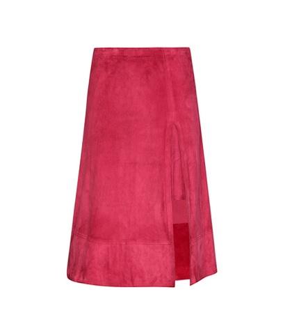 Saint Laurent Solange Suede Skirt