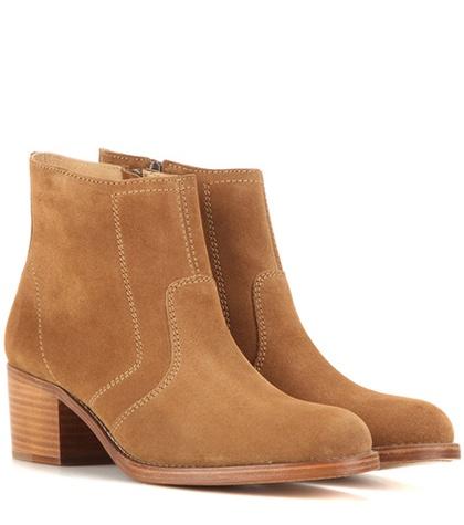 Valentino Camarguaises Suede Ankle Boots