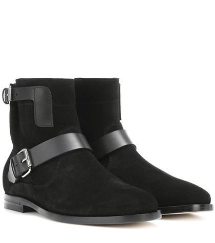 Saint Laurent Matt 10 Suede Ankle Boots