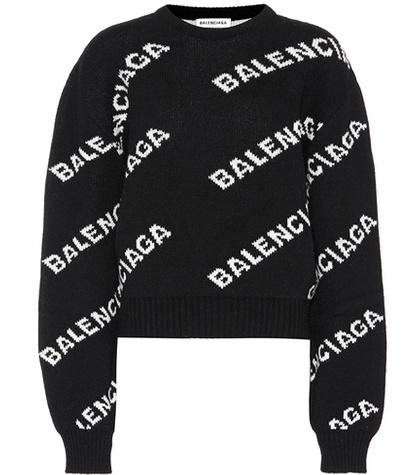 Balenciaga Intarsia Wool-blend Sweater