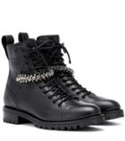 Lele Sadoughi Cruz Flat Leather Ankle Boots