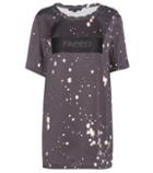 Oscar De La Renta Printed Satin Top