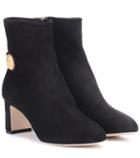 Dolce & Gabbana Vally Embellished Suede Ankle Boots