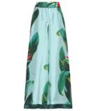 Erdem Printed Silk Trousers