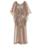 Lisa Marie Fernandez Angel Sleeve Lamé Maxi Dress