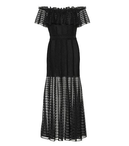 Alexander Mcqueen Off-the-shoulder Midi Dress