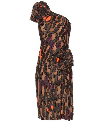 Versace One-shoulder Fil Coupé Dress